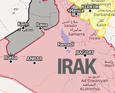 Irak Ramadi Anbar haritası 27 eylül 2017