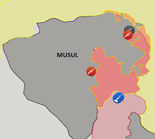 Musul son durum harita: (2 Kasım 2016) 19.06 