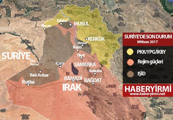 Irak son durum harita 