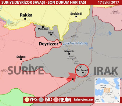 Deyrizor kentinde son durum: 17 Eylül 2017 haritası