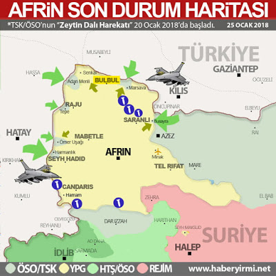 Afrin son-durum harita 25 ocak 2018