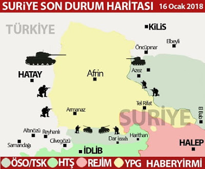 Afrin son durum haritası.