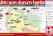 Afrin son durum haritası. 4 Mart 2018.